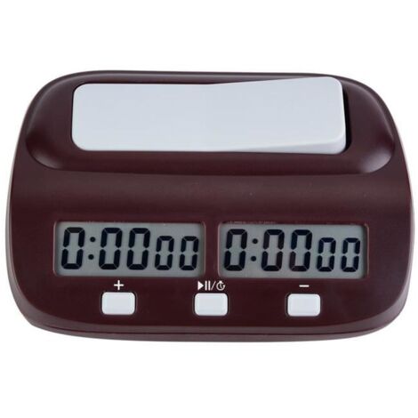 Horloge d\'échecs minuterie d\'échecs, minuterie électronique multifonction professionnelle multifonction ABS, noir pour les (1/4)