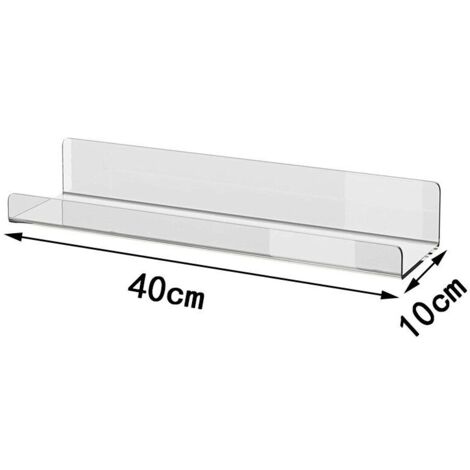 étagère murale en acrylique en forme de U,décoration mural(grand transparent 40105cm) (1/5)