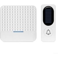 Sonnette intelligente sans fil à énergie solaire, sonnette intelligente sans fil, sonnette musicale longue distance pour les grandes maisons, sonnette vidéo intelligente avec vue en direct, détection