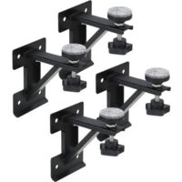 4Pcs Supports D'évier Encastrés, Kits de Réparation D'évier Encastrables Réglables Support En Acier Inoxydable Système D'installation et de Réparation D'évier de Cuisine