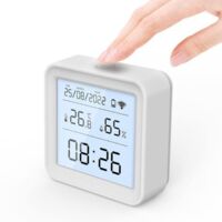 WiFi Thermometre Hygrometre Interieur, Tuya Thermomètre Intérieur Capteur Humidité Avec écran Rétro-éclairé D'enregistrement de Données, Chambre bébé Hygrometre Termometre Maison