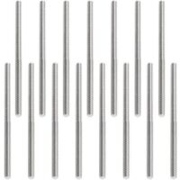 15 Pièces Tige Filetée M6 x 100mm Tige Filetée Inox M6 Tiges Filetées en Acier Inoxydable Entièrement Filetée Tige Goujons, Tige Entièrement Filetée