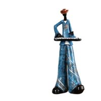 Figurines de joueur de groupe de jazz Figurine de musicien vintage Statues en résine B