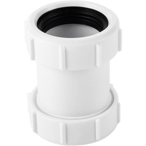 40 mm PVC-Rohrverbinder (gerade), Kompressionsverschraubung für 1,27 cm Badewannenabflussrohr (1 Stück)