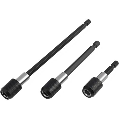 3-teiliges Schraubendreher-Verlängerungsset, magnetische Verlängerungsstange für Bohrmaschinen und Schraubendreher, elektrische Bohrmaschinen-Schraubendreherbits, 1/4-Zoll-Sechskantbits, Schnellwechse (1/5)