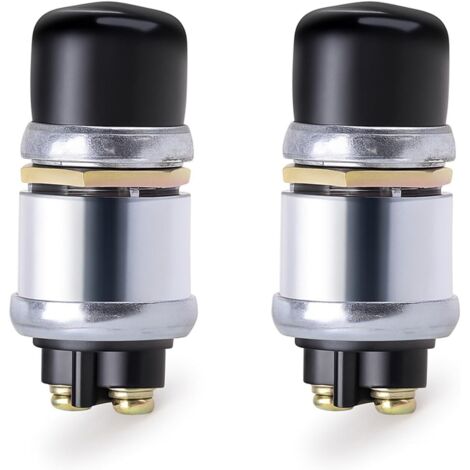 Druckknopf-Startschalter, 12V/24V Druckknopf-Start, wasserdicht, 50A, robust, kurzzeitig, wetterfest, für Auto, LKW, Traktor und Bootsmotorhupe