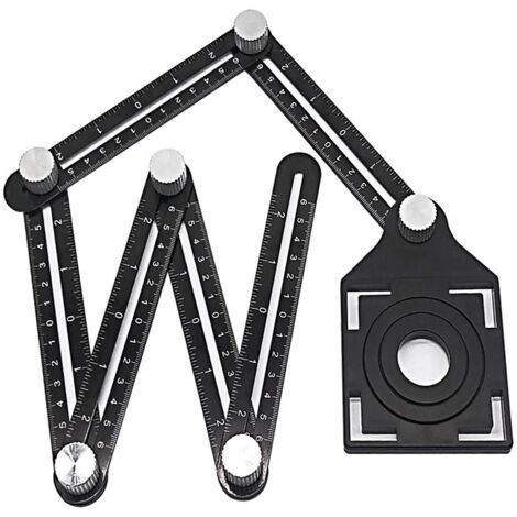 Mehrwinkel-Messlineal, multifunktionales poröses Lineal-Winkelmesser-Werkzeug