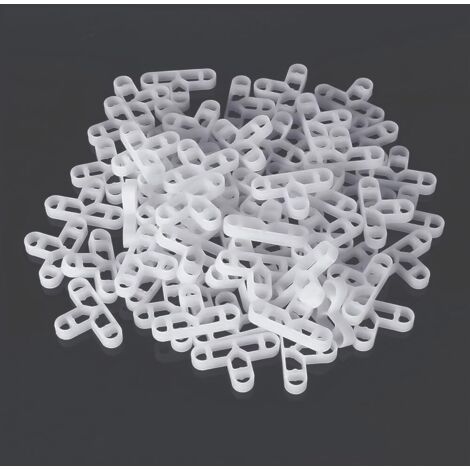 100 Stück 10 mm Kunststoff T-förmige Fliesenkreuze, Nivellierkreuze, Fliesenkreuze, Fliesenlegerkreuze, für Heimwerkerarbeiten wie Pflasterarbeiten, Wandfliesen und Platten