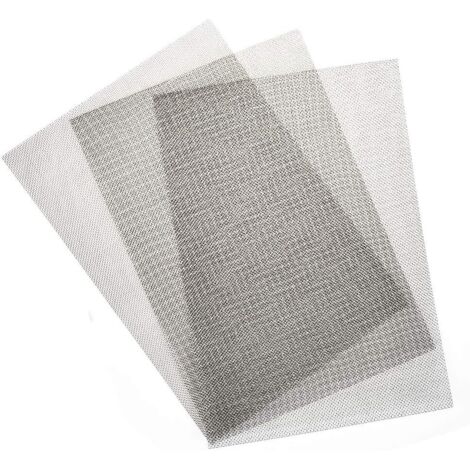 18-Mesh-Metallgitter, 3 Stück, 300 x 210 mm, Filtergewebe für Dunstabzugshauben, 1 mm Metallgewebe, feinmaschiges Metallgewebe, Schutz vor Mäusen, Insekten und Schlangen