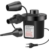 Elektrische Luftpumpe zum Aufblasen und Ablassen von Luft, 240 V Wechselstrom, mit 3 Düsen, Hochleistungs-Paddelpumpe für Luftmatratzen, aufblasbare Matratzen, Planschbecken und Schwimmringe