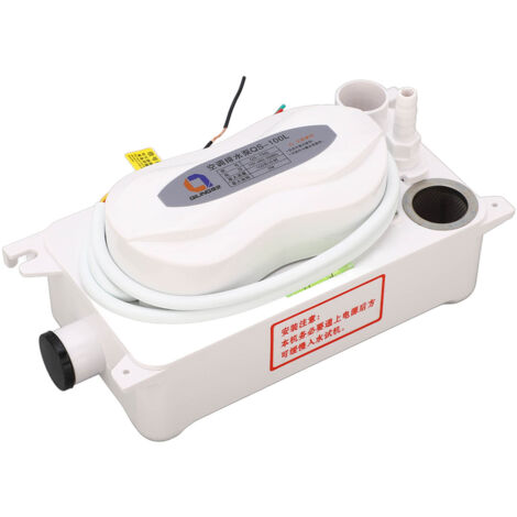 Pompe à condensats pour systèmes CVC, pompe de vidange 100 L/h avec indicateur de niveau, utilisée pour l'évacuation des condensats des climatiseurs et déshumidificateurs.