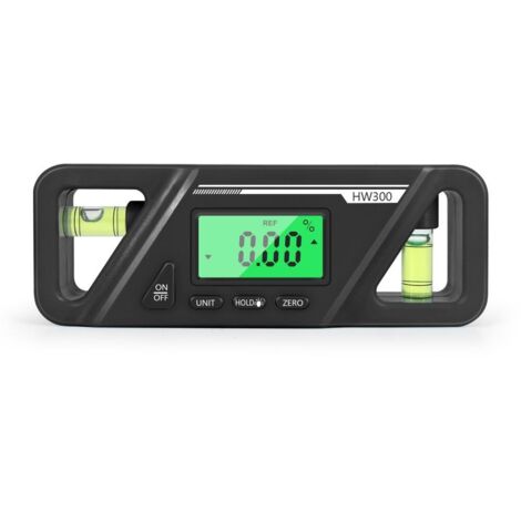 Rapporteur numérique, inclinomètre, niveau, inclinomètre, instrument de mesure d'angle, niveau électronique avec aimant, jauge de rapporteur, noir.