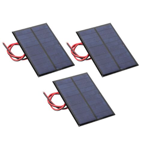 Lot de 3 modules d'alimentation solaires compacts + câble rouge et noir de 30 cm, 5 V, 200 mA (1/5)