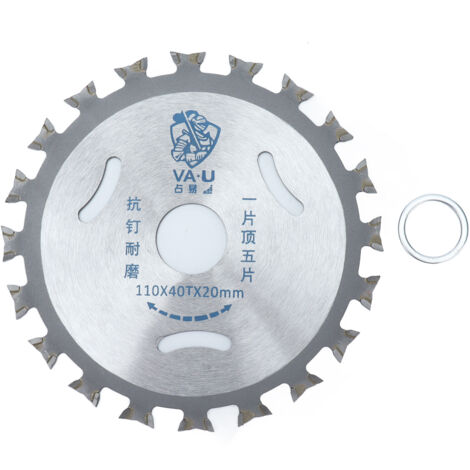 Disque de scie circulaire double face en carbure 40 dents pour le travail du bois, avec joint, 110 mm x 20 mm (1/5)