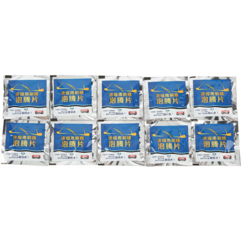 Boîte de 10 pastilles de lave-glace effervescentes à l'acide oxalique bleu, outil de nettoyage de pare-brise