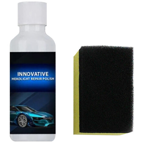 Liquide de réparation pour phares de voiture (20 ml) : élimine les rayures, élimine l'oxydation, polit et rénove le revêtement. Agent éclaircissant.