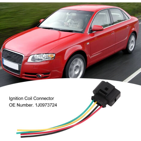 Lot De 4 Connecteurs Bobine Allumage 1J0973724 - Remplacement Faisceau Câbles Pour Audi VW