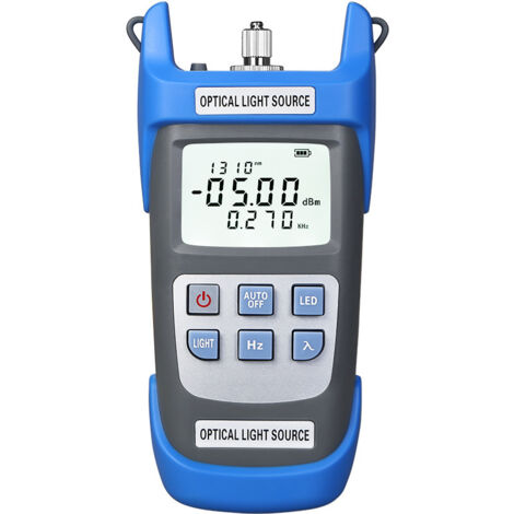 Source de lumière optique rechargeable à fibre optique 1 mode 2 longueurs d'onde 1310 nm 1550 nm 270 Hz 1 kHz 2 kHz Interface 2,5 mm (1/5)