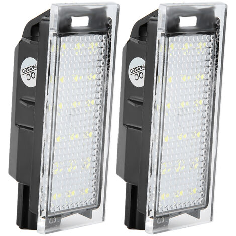 Lot de 2 lampes LED d'éclairage de plaque d'immatriculation pour Twingo/Clio/Megane/Lagane