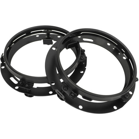 2 anneaux de phare ronds de 7 pouces, support de montage et bague de retenue pour phares de Wrangler JK 2007 à 2018 (1/5)