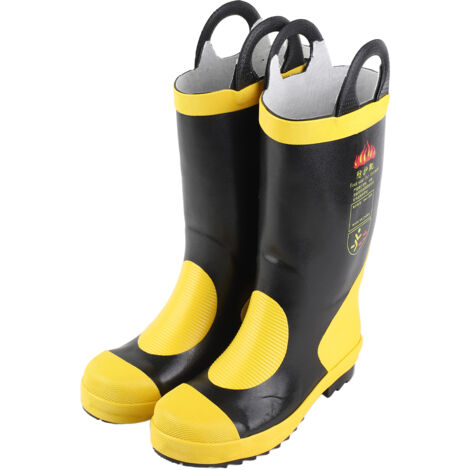 Bottes de secours d'urgence hautes, isolantes, résistantes à la chaleur, antidérapantes et ignifugées en caoutchouc pointure 44 (1/5)