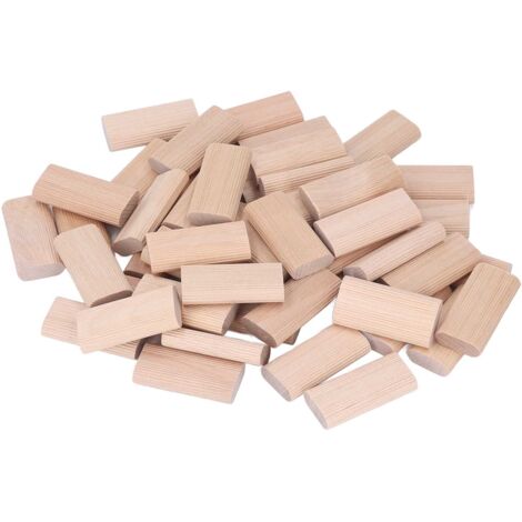 50 pièces de chevilles en bois, chevilles d'insertion en hêtre pour le travail du bois et l'assemblage de meubles, 6 x 20 x 40 mm (1/5)