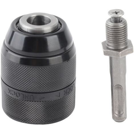 Convertisseur de mandrin de perceuse sans clé pour métaux, capacité 2-13 mm, avec adaptateur SDS et accessoires (1/5)