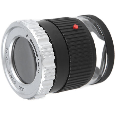 Loupe métallique à LED portable à fort grossissement avec échelle de haute précision (1/5)