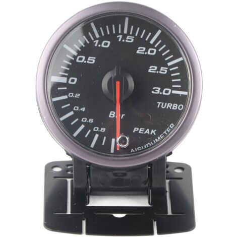 Jauge de pression à barre LED, 2,5 pouces/60 mm ABS+aluminium Jauge de suralimentation turbo pour véhicules turbocompressés (1/5)