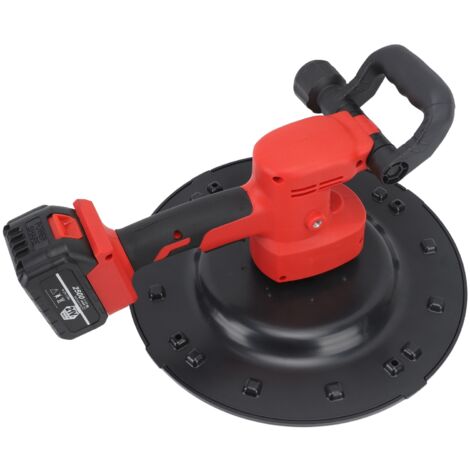 Machine à plâtrer électrique pour la finition des murs Machine à plâtrer pour béton et mortier de ciment alimentée par batterie lithium-ion, livrée avec deux batteries et un chargeur