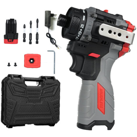 Perceuse à percussion sans balais 16,8 V, couple de 45 Nm, 1 600 tr/min, ensemble d'outils tournevis lithium-ion, contrôle à 2 vitesses (1/5)