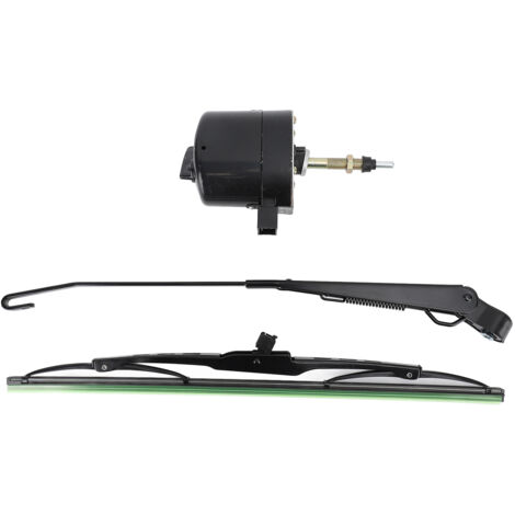 Kit moteur d'essuie-glace 7731000001 : moteur d'essuie-glace universel 12 V à arbre long, avec bras et balai, pour bateaux de pêche, quads et UTV (1/5)
