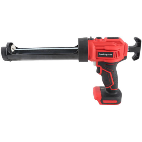 Pistolet à mastic sans fil, 4 vitesses, alimenté par batterie, rechargeable, avec lampe LED, compatible avec les batteries Makita,rouge