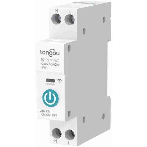 Disjoncteur intelligent Wi-Fi Tuya, interrupteur à commande sans fil, contrôle à distance via une application mobile, compatible avec la commande vocale Alexa (1/5)