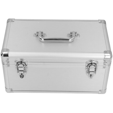 Coffre à outils en alliage d'aluminium, valise de transport antichoc d'une capacité de 40 kg, équipée d'une boucle de sécurité (1/5)
