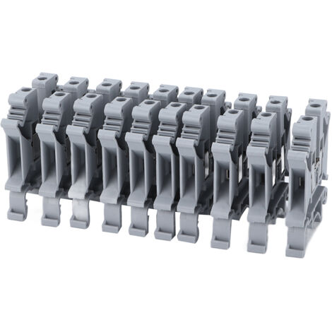 Lot de 100 bornes à vis pour rail DIN, bornes combinées en cuivre, 800 V, 41 A, UK-5N (1/5)