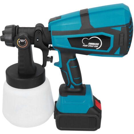 Pistolet à peinture rechargeable au lithium 21 V, pistolet à peinture pour peinture laque et peinture latex 1 000 ml (1/5)