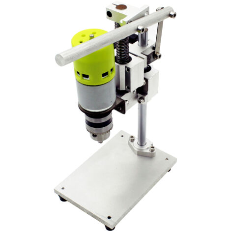 Mini-perceuse d'établi à 7 vitesses, perceuse d'établi électrique, mandrin 1,5-10 mm, 100 W, petite perceuse d'établi pour le bricolage, en aluminium pur, haute précision