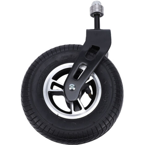 Roulette de 8 pouces, 36 PSI, support en fer, moyeu en alliage d'aluminium, caoutchouc gonflable, roulette universelle pour chariot à main et chariot électrique (1/5)