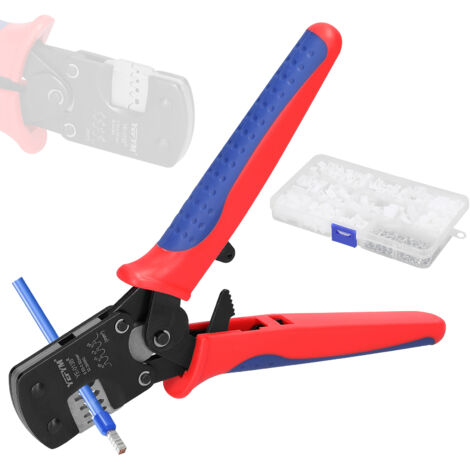 Jeu d'outils de sertissage pour bornes portables - Outils d'électricien - Pince à sertir pour bornes électriques - Outils pour bornes de connecteurs électroniques - Pince à sertir manuelle (1/5)
