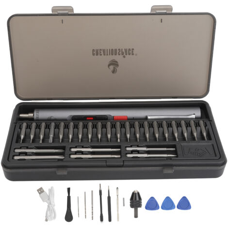 Tournevis électrique à couple élevé, haute précision, mini-tournevis à aimant puissant avec 26 embouts pour montres et appareils photo (1/5)