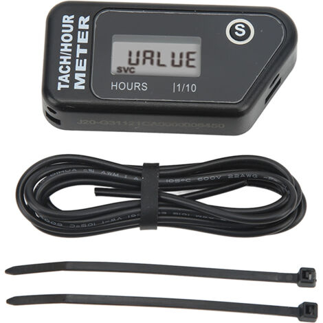 Compteur de tours/minute numérique inductif IP68 étanche pour moto, noir, pour tondeuse à gazon et moto tout-terrain