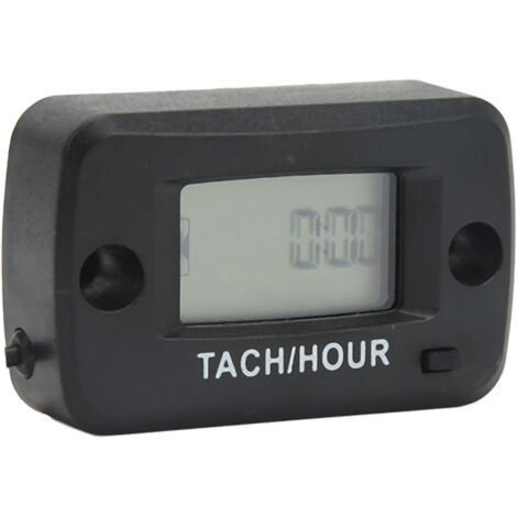 Compteur numérique de vitesse et de temps avec écran LCD, étanche IP68, plage 0-999 999 h et 0-30 000 tr/min, pour motos et quads (1/5)