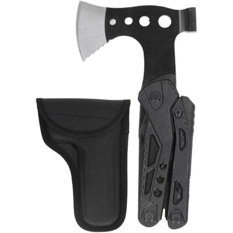 Outil multifonction de poche pliable : hache, marteau, couteau et pince – Outil en acier inoxydable pour le camping et les activités de plein air (1/5)