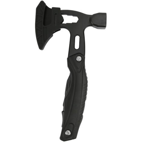 Hache-marteau multifonction : forte puissance de serrage, manche ergonomique, en acier inoxydable. Hachette multifonction pour le camping et les activités de plein air