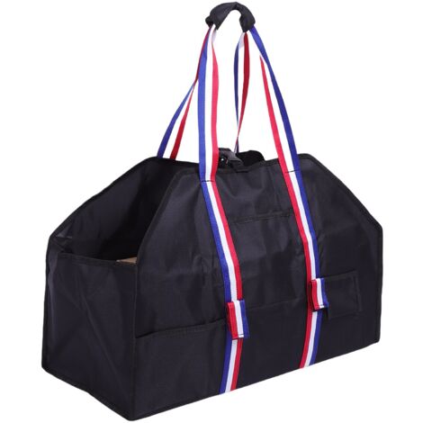 Grand sac de transport pour bois de chauffage avec poignées, conçu pour transporter une hache, pour l'intérieur, l'extérieur et le camping. Tissu Oxford 600D. Dimensions : 61 x 30 x 25 cm (1/5)