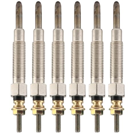 Lot de 6 bougies de préchauffage pour moteur diesel, pour Nissan Patrol (Y60) 4.2 Diesel