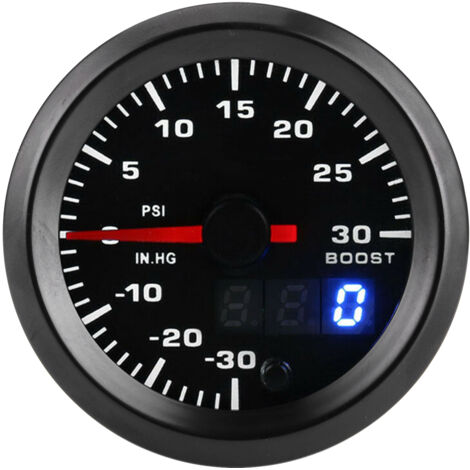 Manomètre numérique à aiguille avec affichage LED universel 7 couleurs, 2 pouces (52 mm), indicateur de pression PSI « Turbo Boost » (1/5)