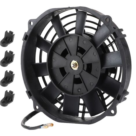 Ventilateur électrique universel de 20 cm pour radiateur, climatisation automobile, 10 pales, 12 V, 80 W, 2 250 tr/min