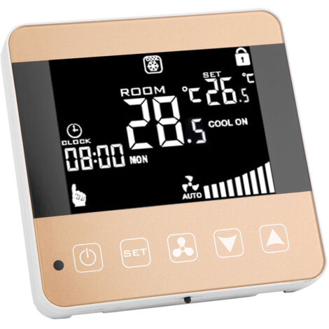 Thermostat intelligent à écran LCD pour climatiseur central et ventilo-convecteur (modèle Wi-Fi) (1/5)